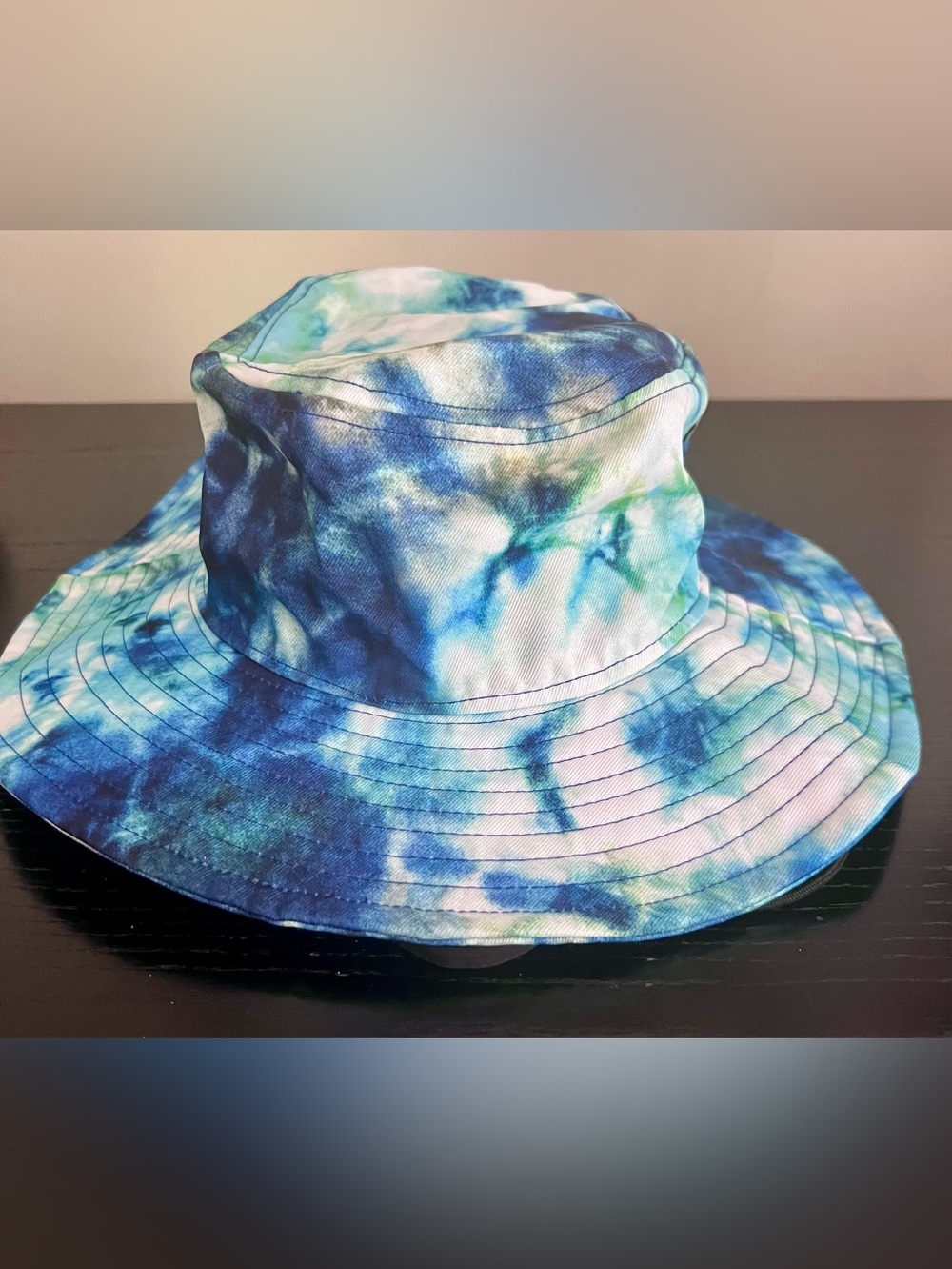 EUC Tie-Dye Bucket Hat in Blue & Green